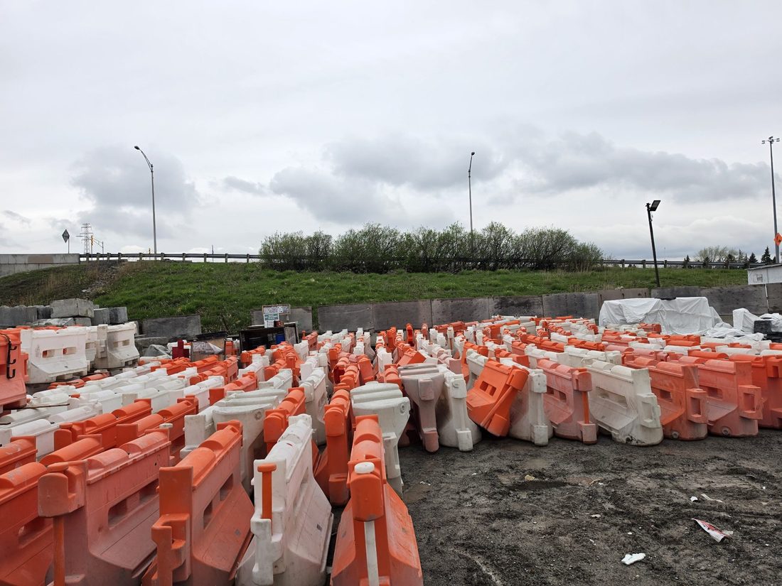Parc de barrières de chantier — Sécurité